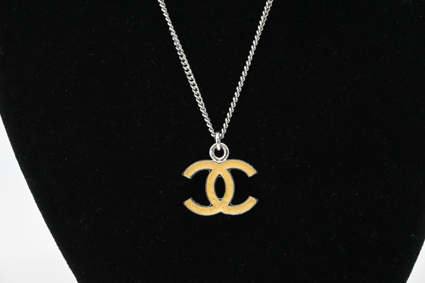 Chanel Cream CC Logo Necklace