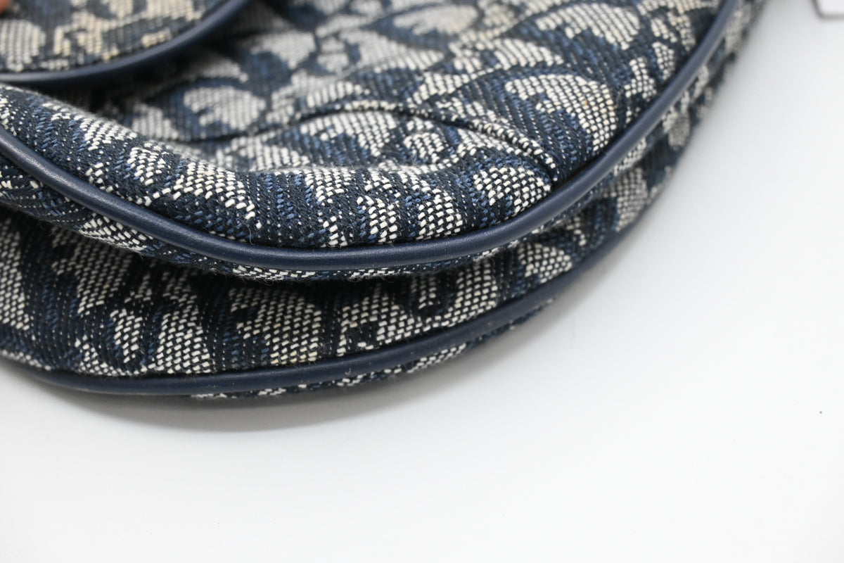 Dior Saddle Bag in Blue Oblique Canvas
