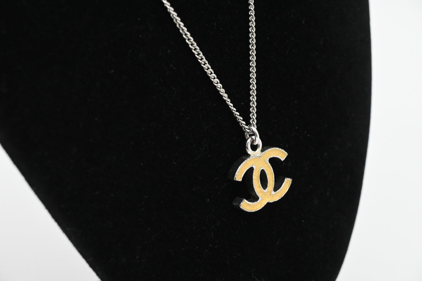 Chanel Cream CC Logo Necklace