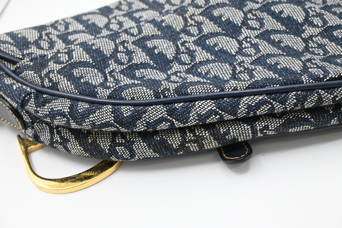 Dior Saddle Bag in Blue Oblique Canvas