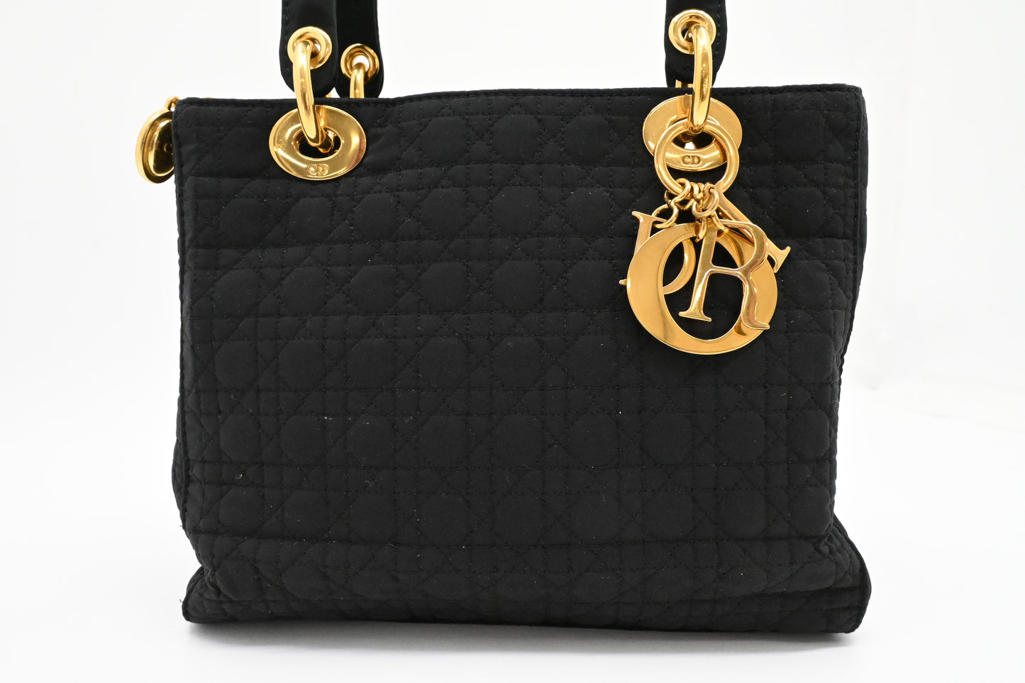 Dior Small Lady Dior in Black Cannage Nylon