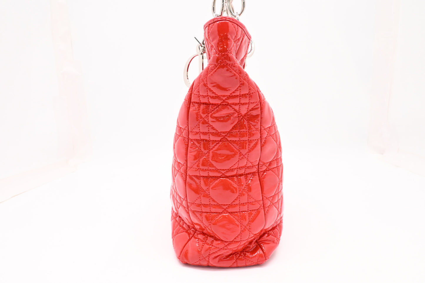 Dior Tote in Red Cannage Patent Leather