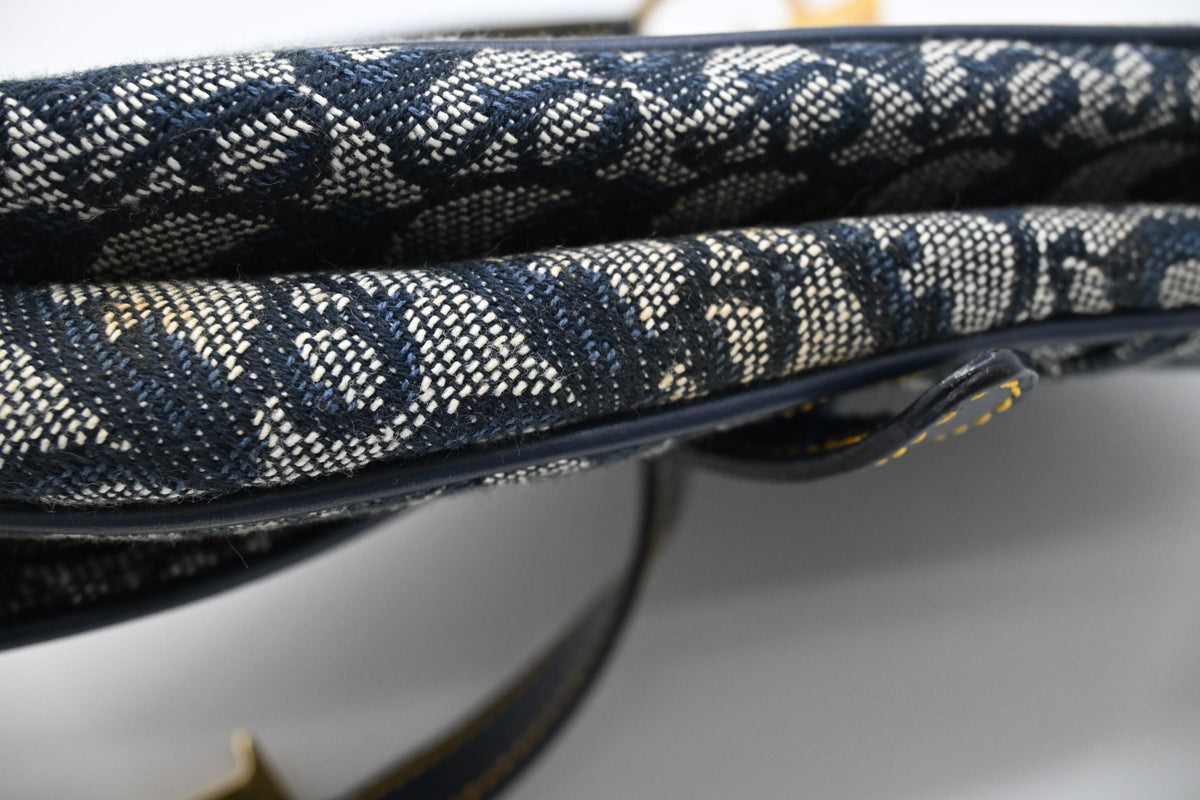 Dior Saddle Bag in Blue Oblique Canvas