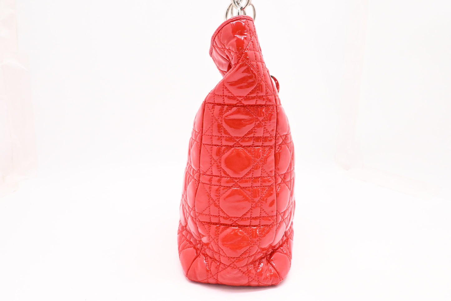 Dior Tote in Red Cannage Patent Leather
