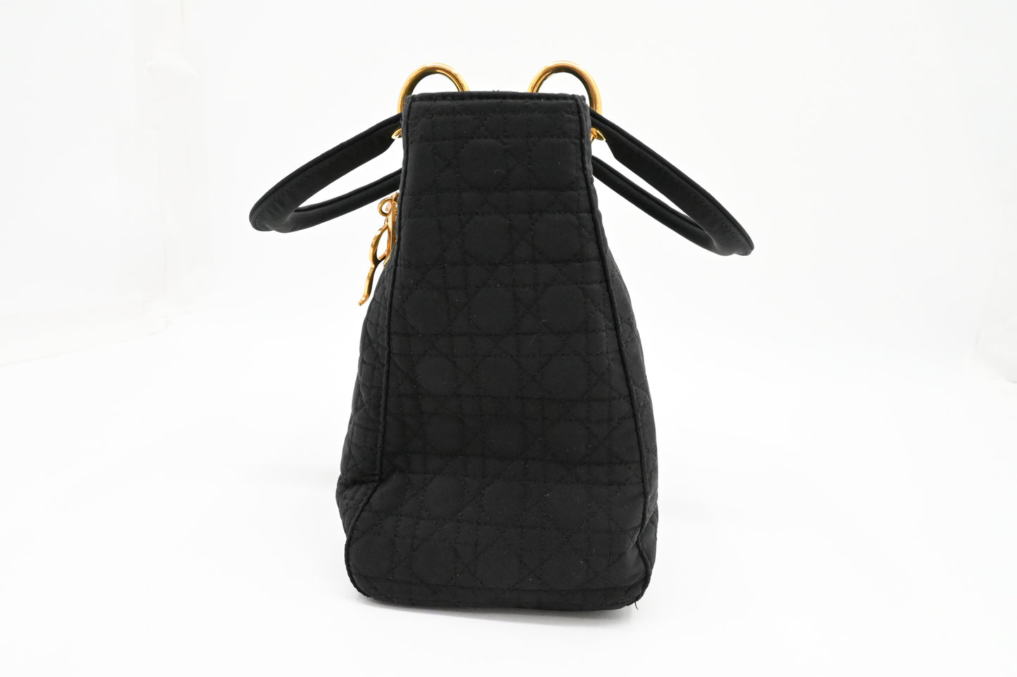 Dior Small Lady Dior in Black Cannage Nylon