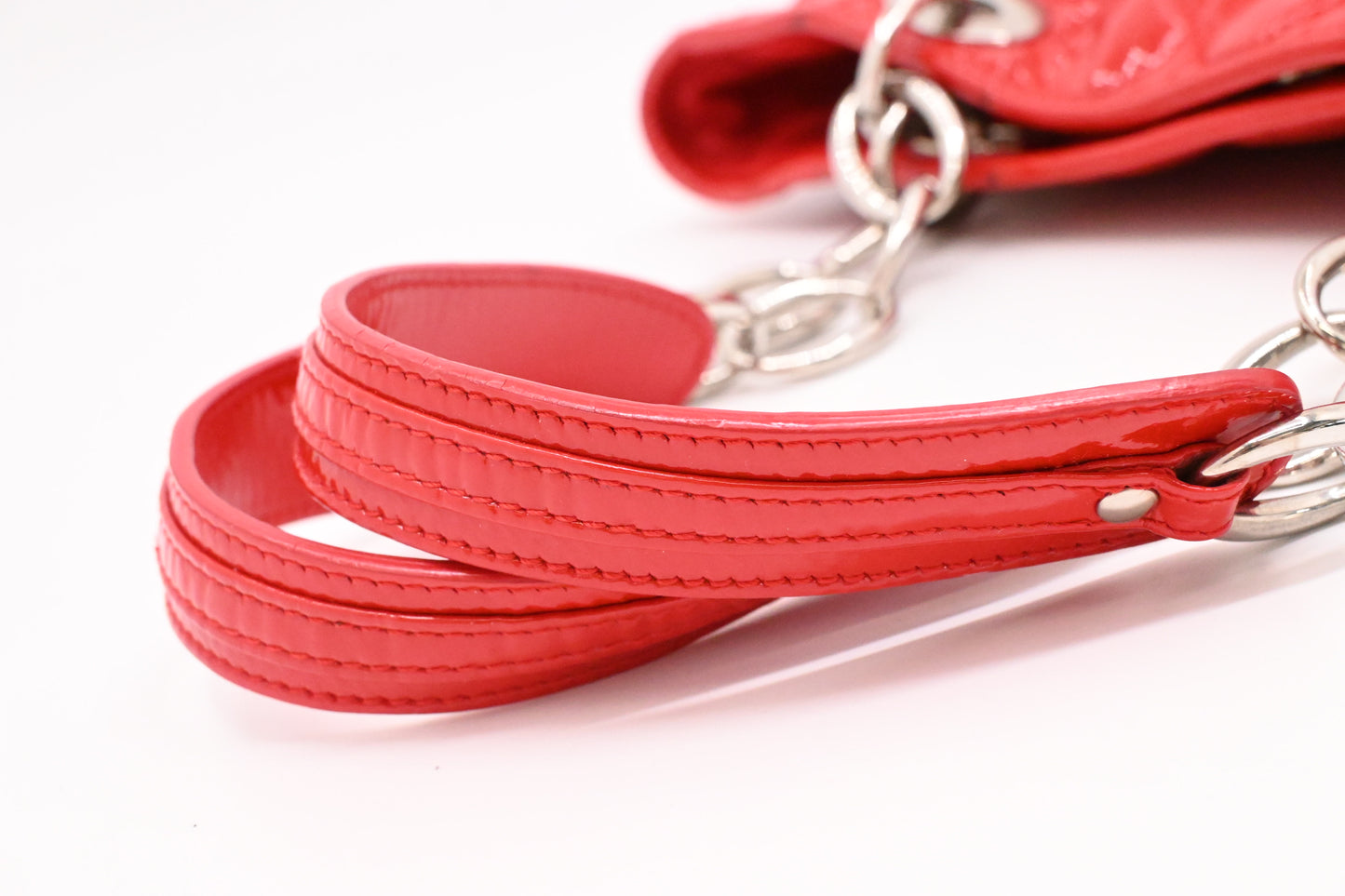 Dior Tote in Red Cannage Patent Leather