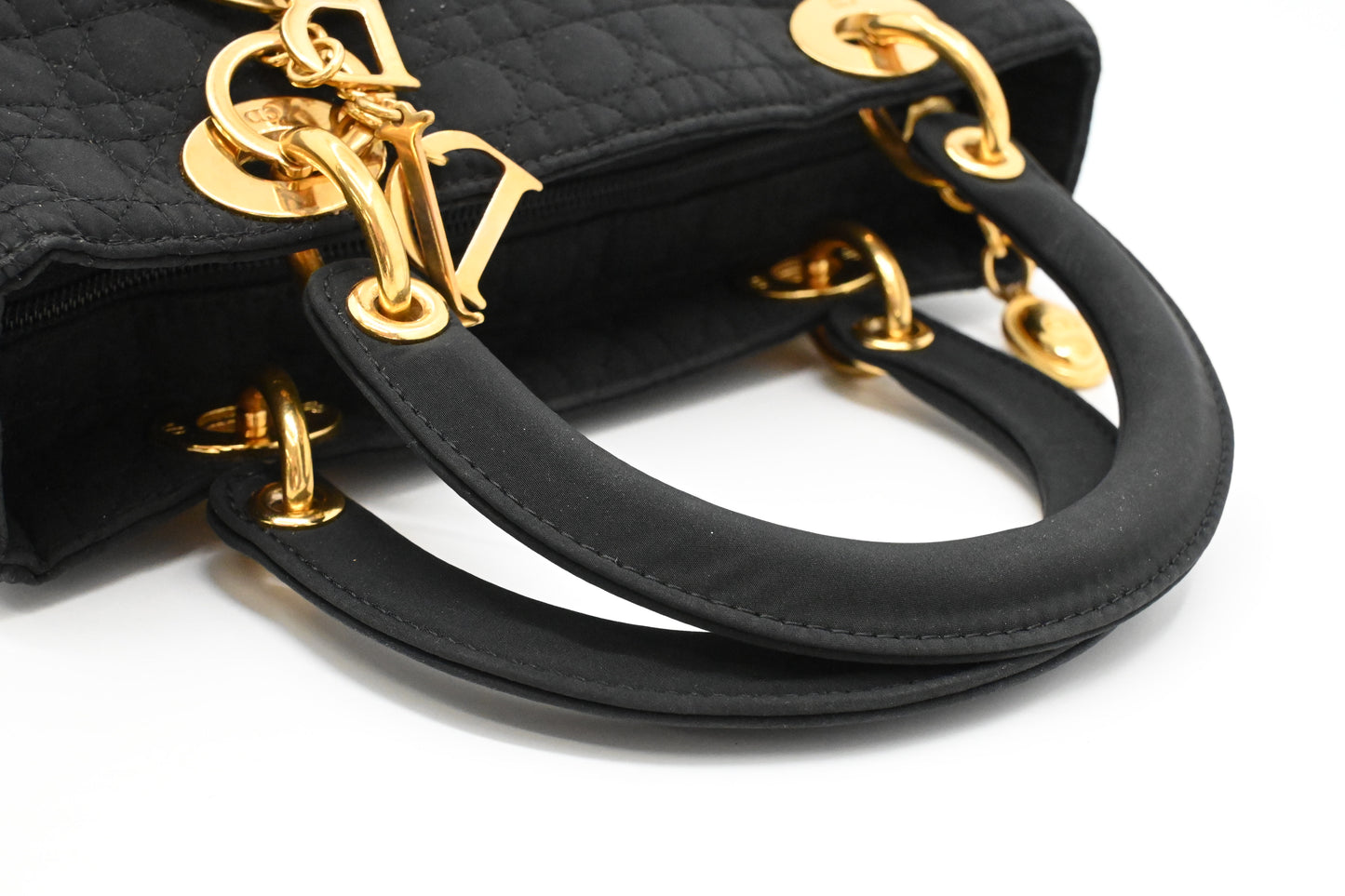 Dior Small Lady Dior in Black Cannage Nylon