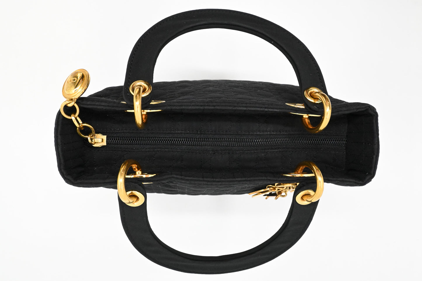 Dior Small Lady Dior in Black Cannage Nylon