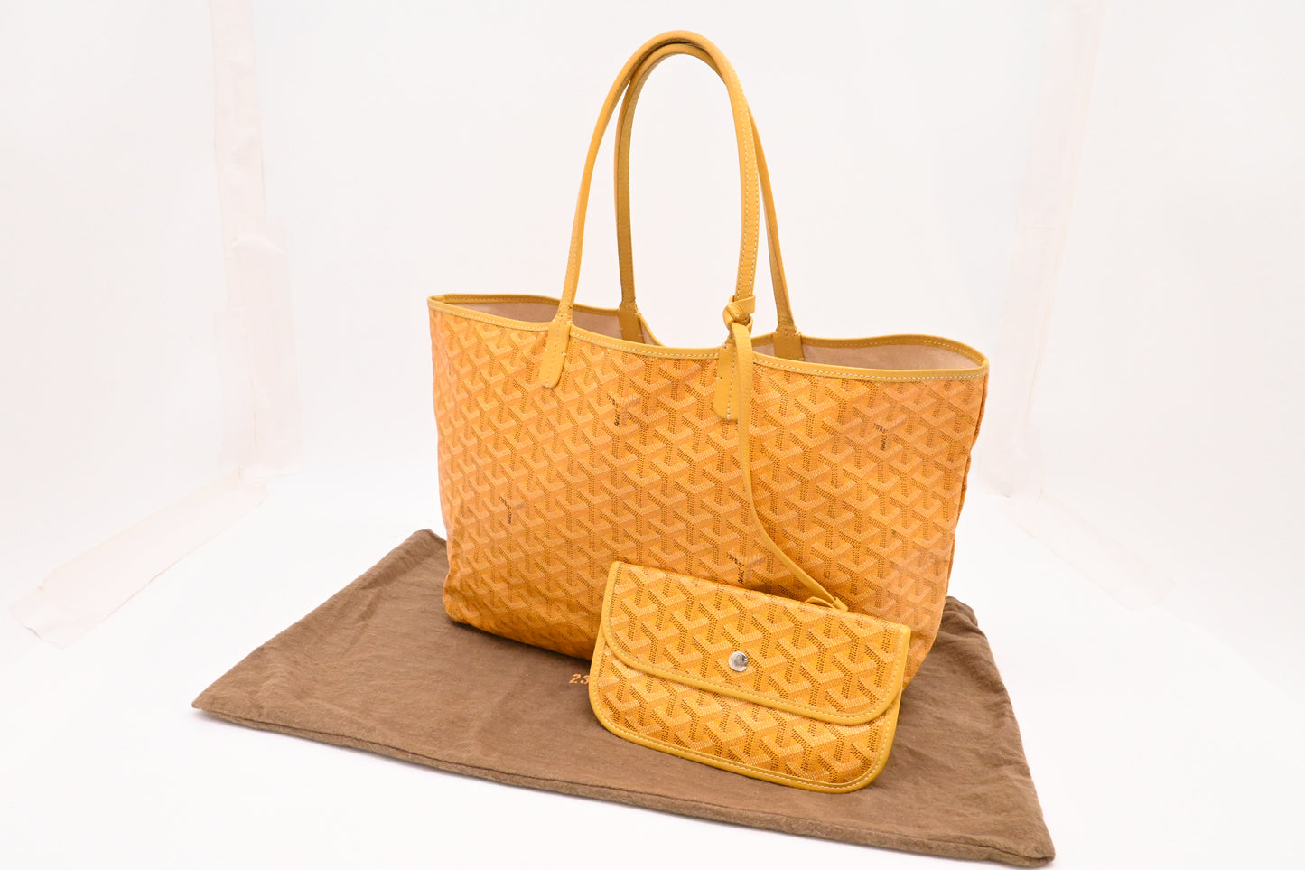 Goyard Saint Louis PM in Yellow Goyardine Canvas