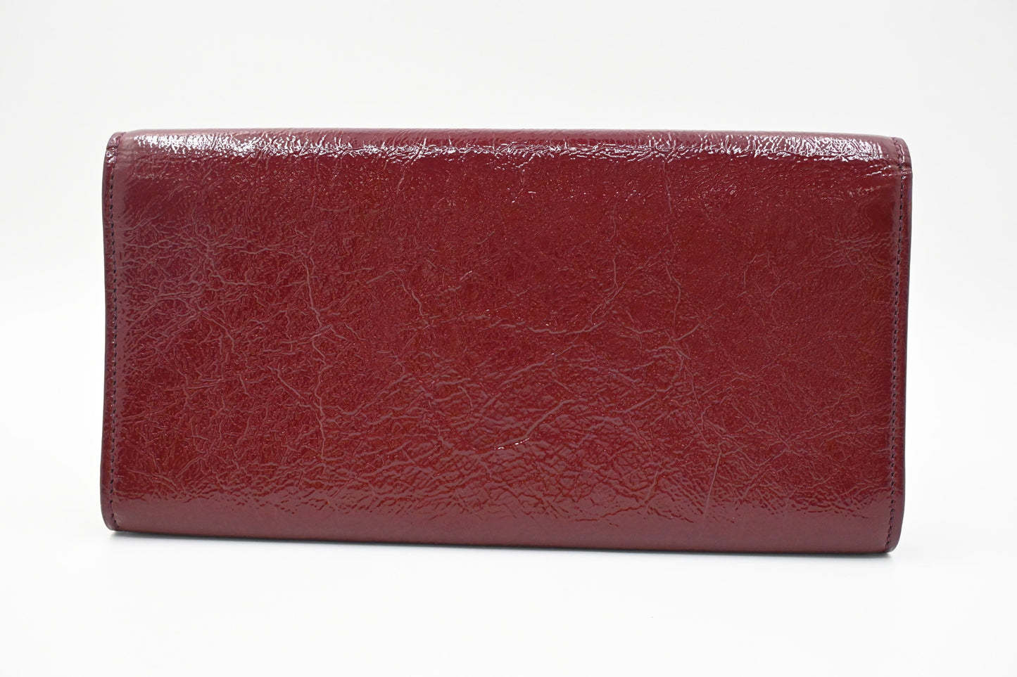 Yves Saint Laurent Clutch in Bordeaux Patent Leahter