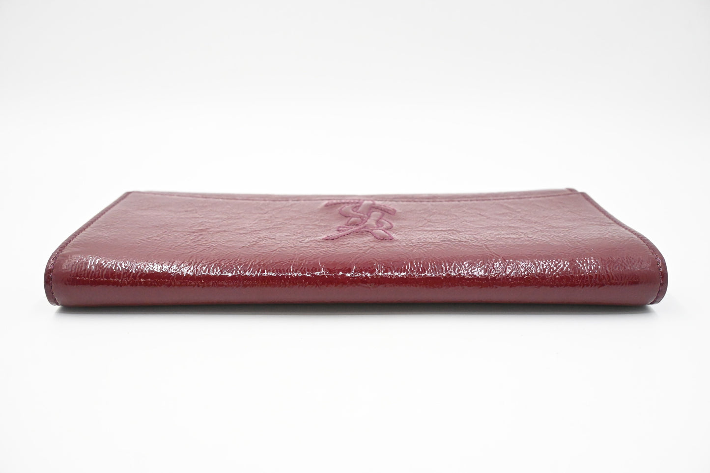 Yves Saint Laurent Clutch in Bordeaux Patent Leahter