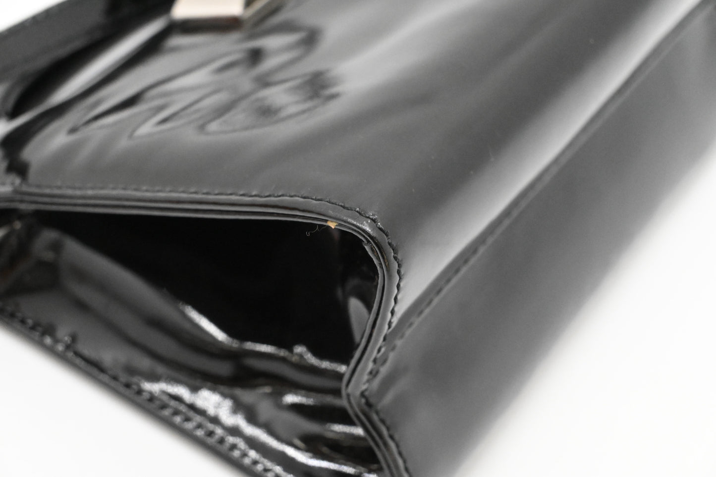 Loewe Two Way Bag in Black Patent Leather