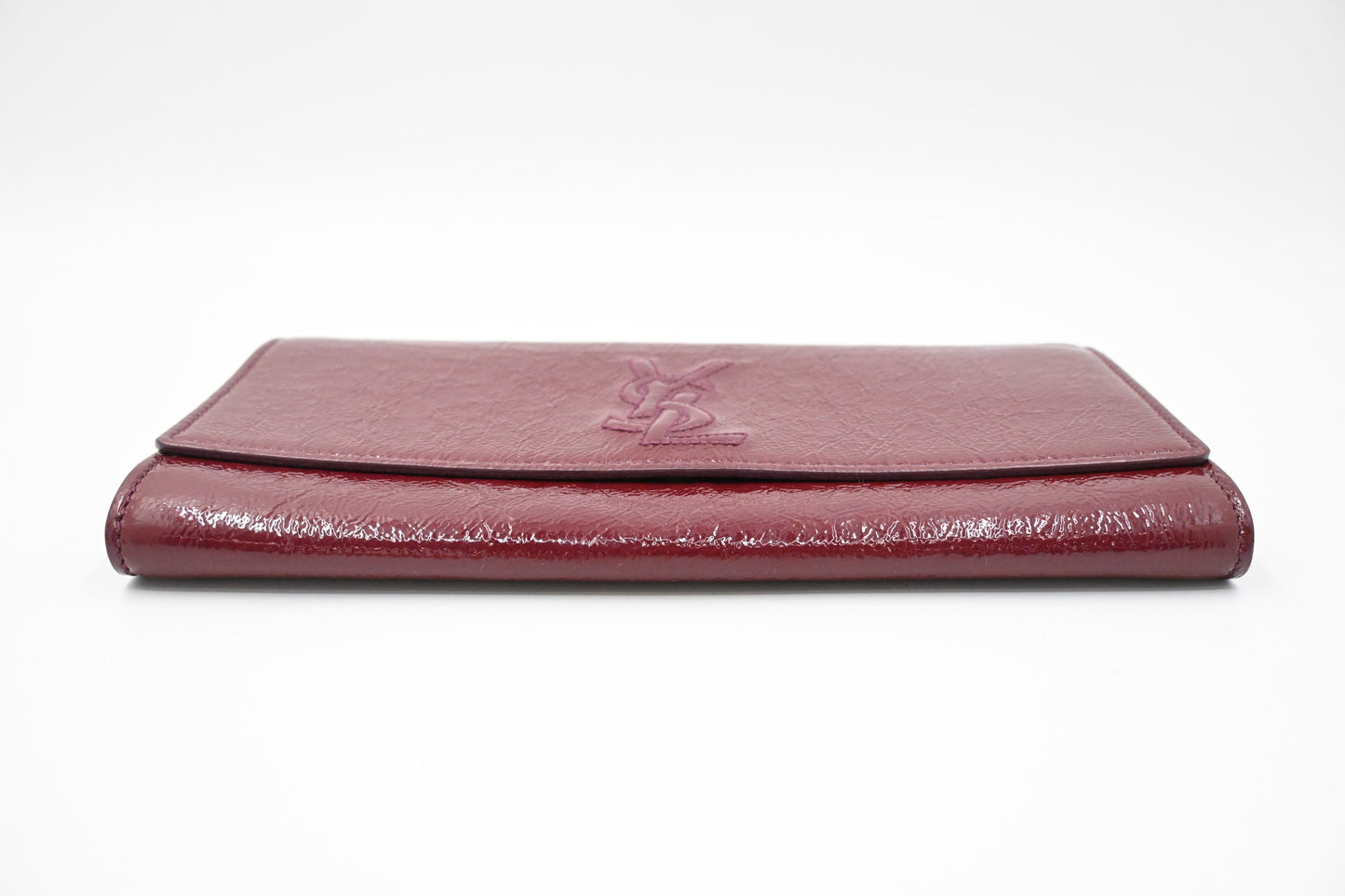 Yves Saint Laurent Clutch in Bordeaux Patent Leahter