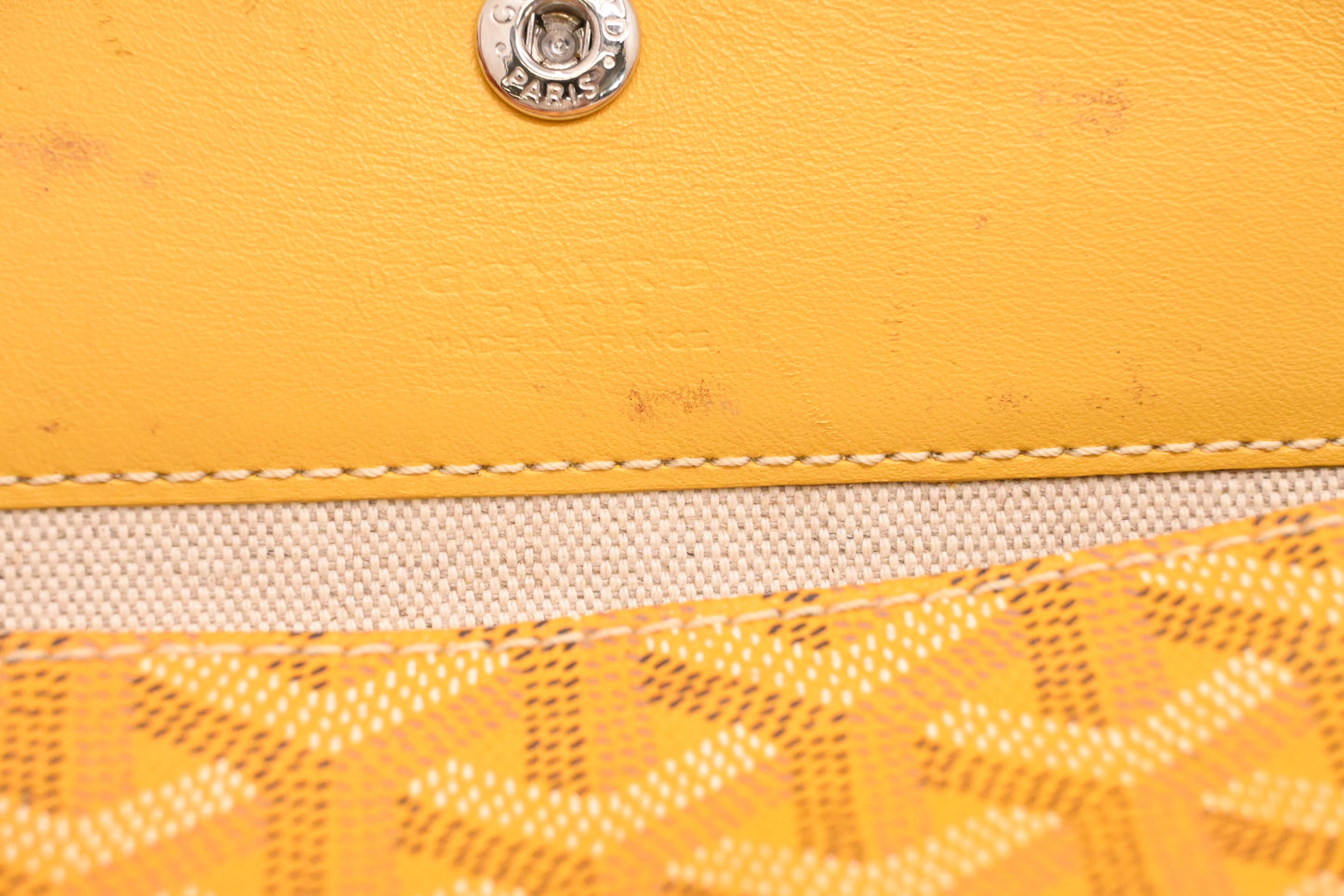 Goyard Saint Louis PM in Yellow Goyardine Canvas