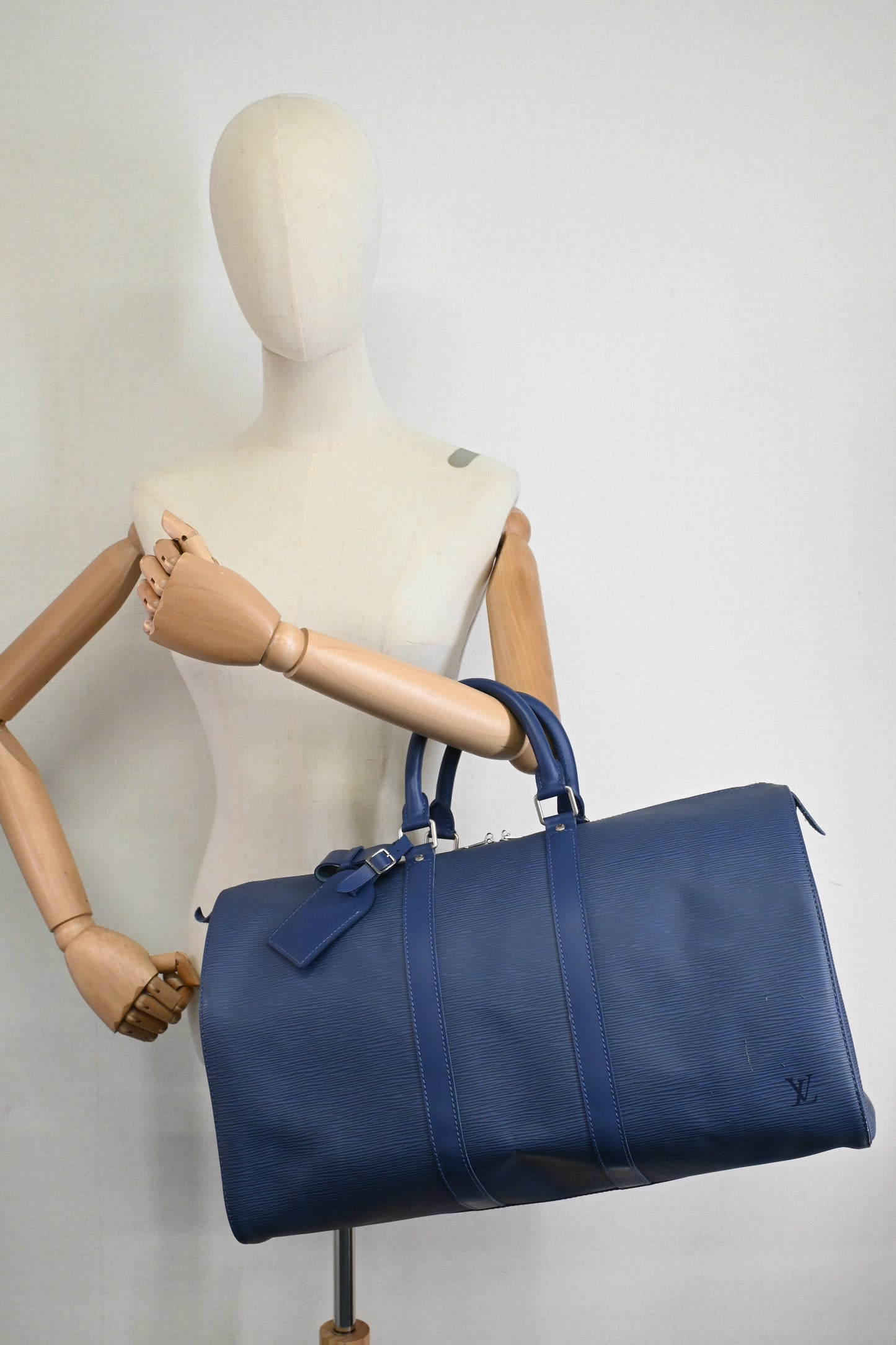 Louis Vuitton Keepall 45 in Dark Blue Epi Leather