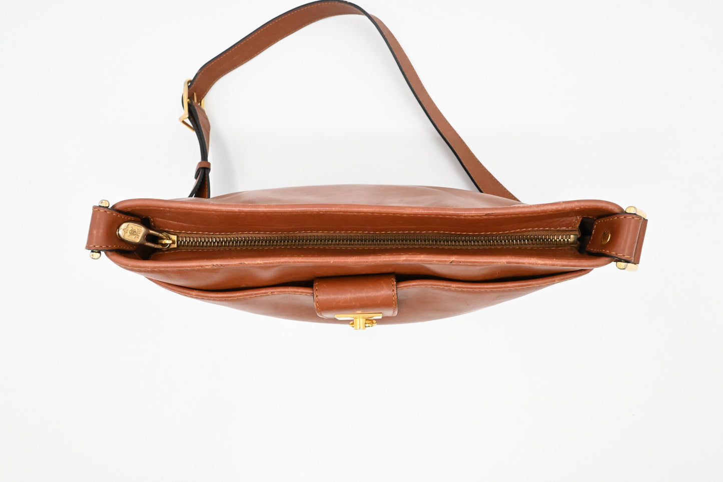 Celine Shoulder Bag in Brown Leather