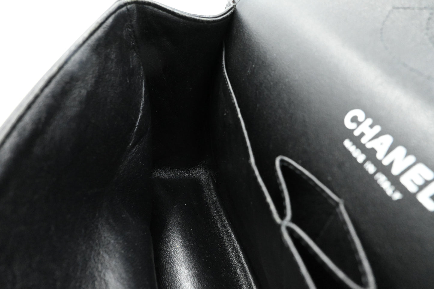 Chanel Jumbo Flap in Black Matelasse Patent Leather