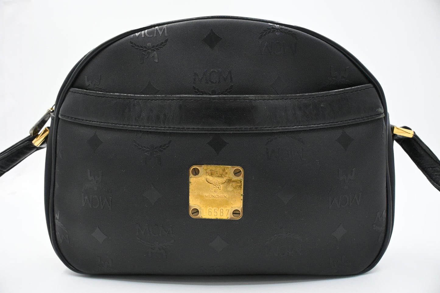 MCM Crossbody in Black Canvas
