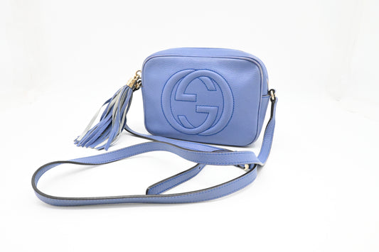 Gucci Soho Disco Crossbody Bag in Periwinkle Leather