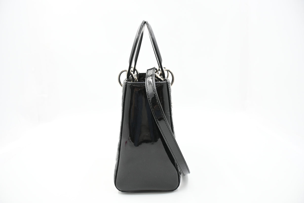 Dior Lady Dior in Black Cannage Patent Leather