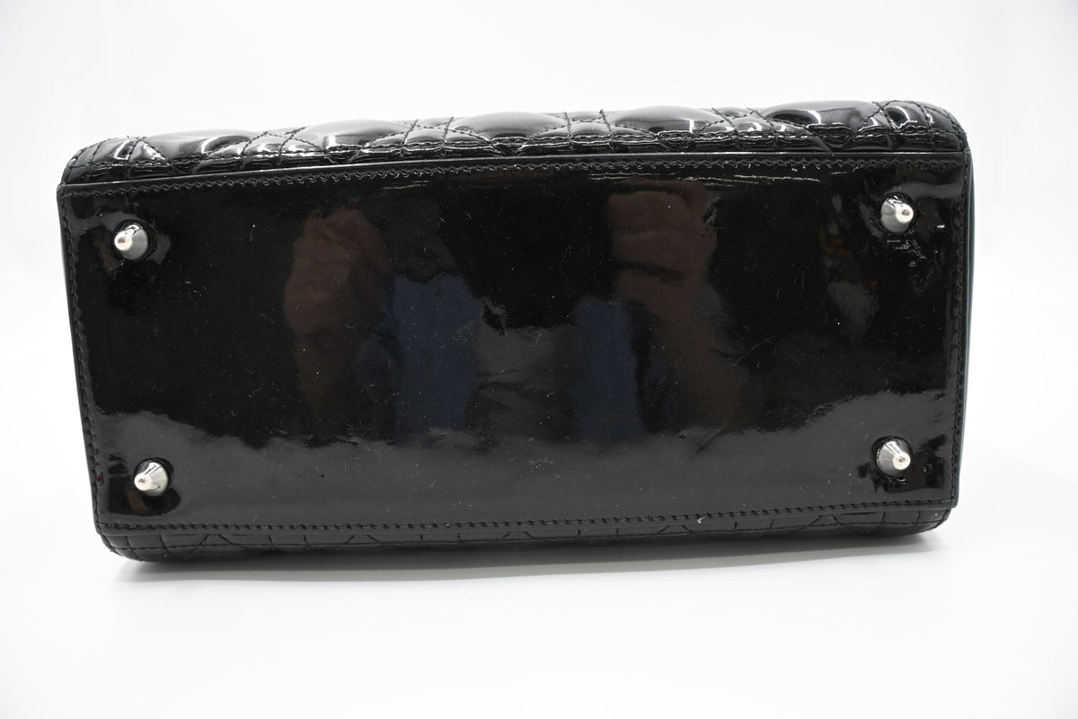 Dior Lady Dior in Black Cannage Patent Leather