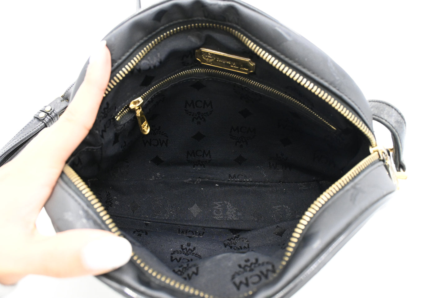 MCM Crossbody in Black Canvas