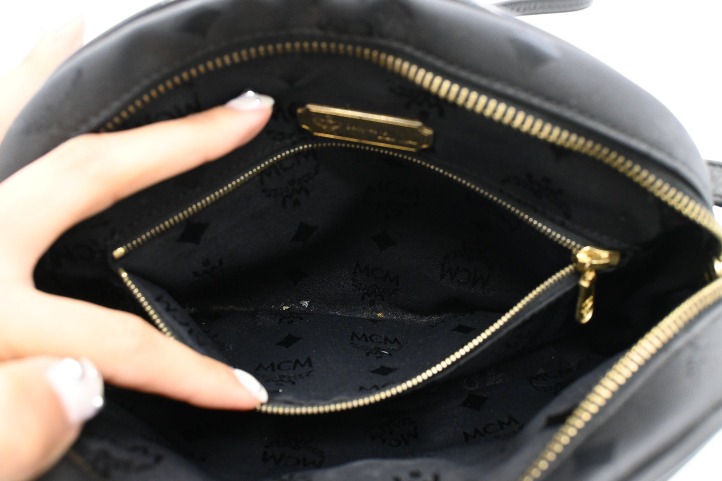 MCM Crossbody in Black Canvas