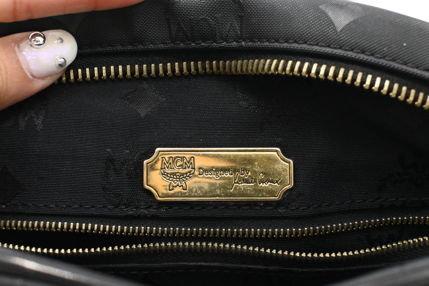 MCM Crossbody in Black Canvas