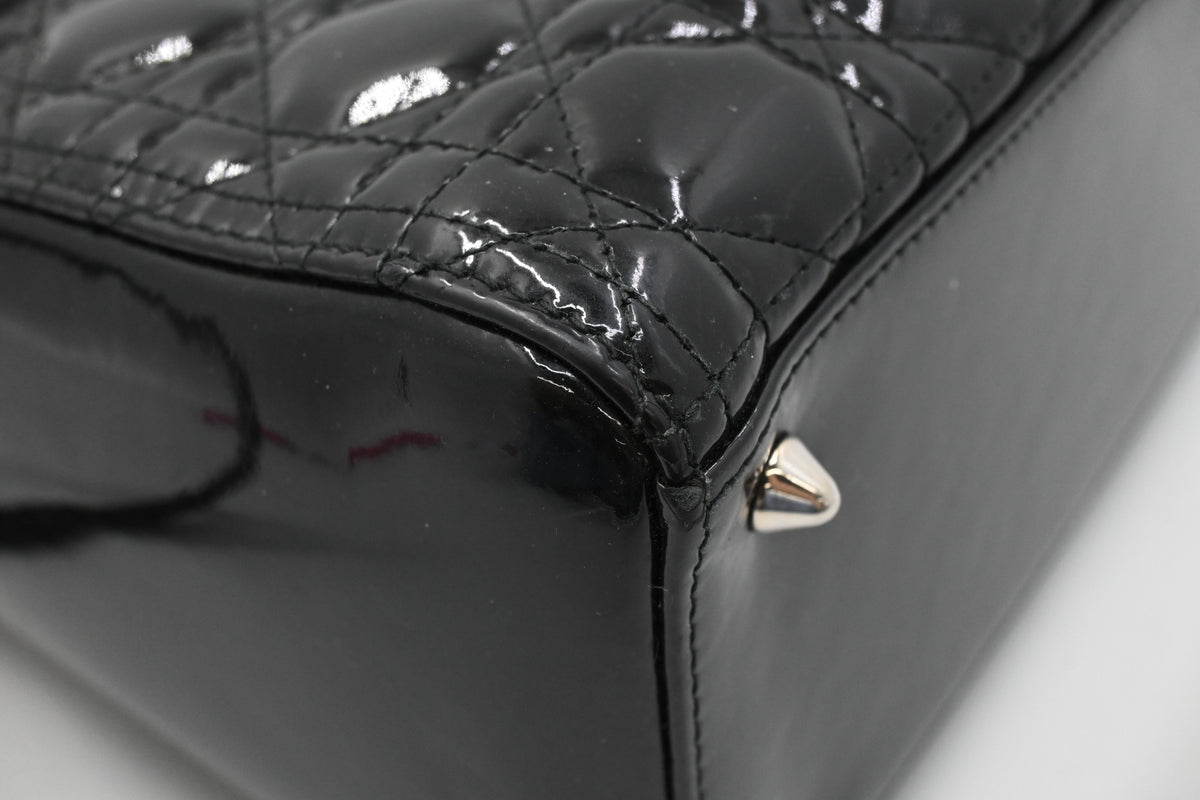 Dior Lady Dior in Black Cannage Patent Leather