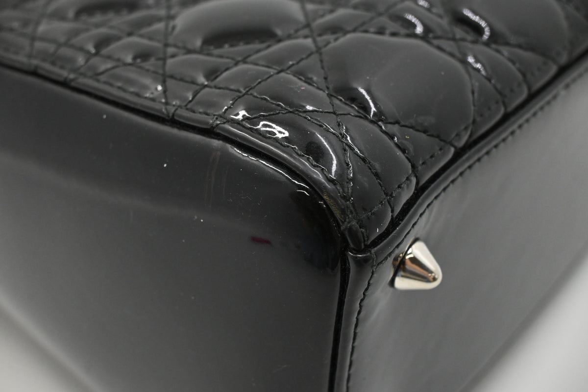 Dior Lady Dior in Black Cannage Patent Leather