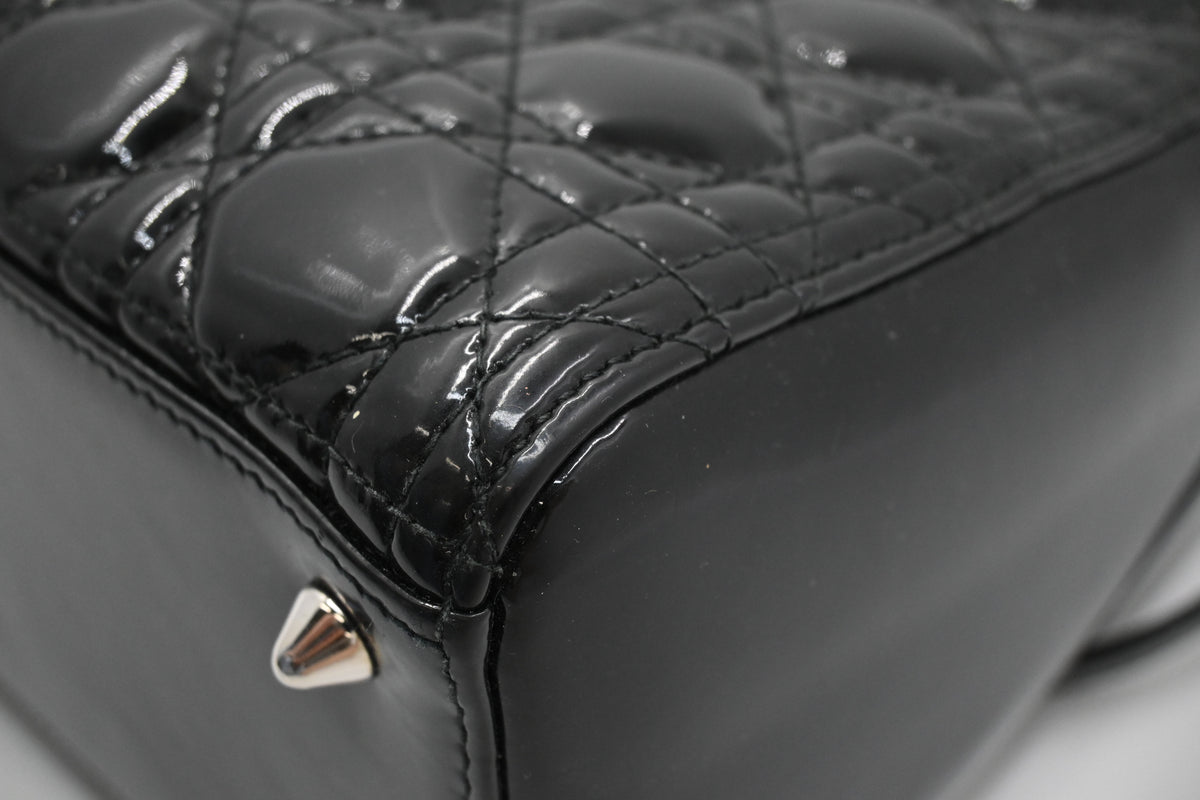 Dior Lady Dior in Black Cannage Patent Leather