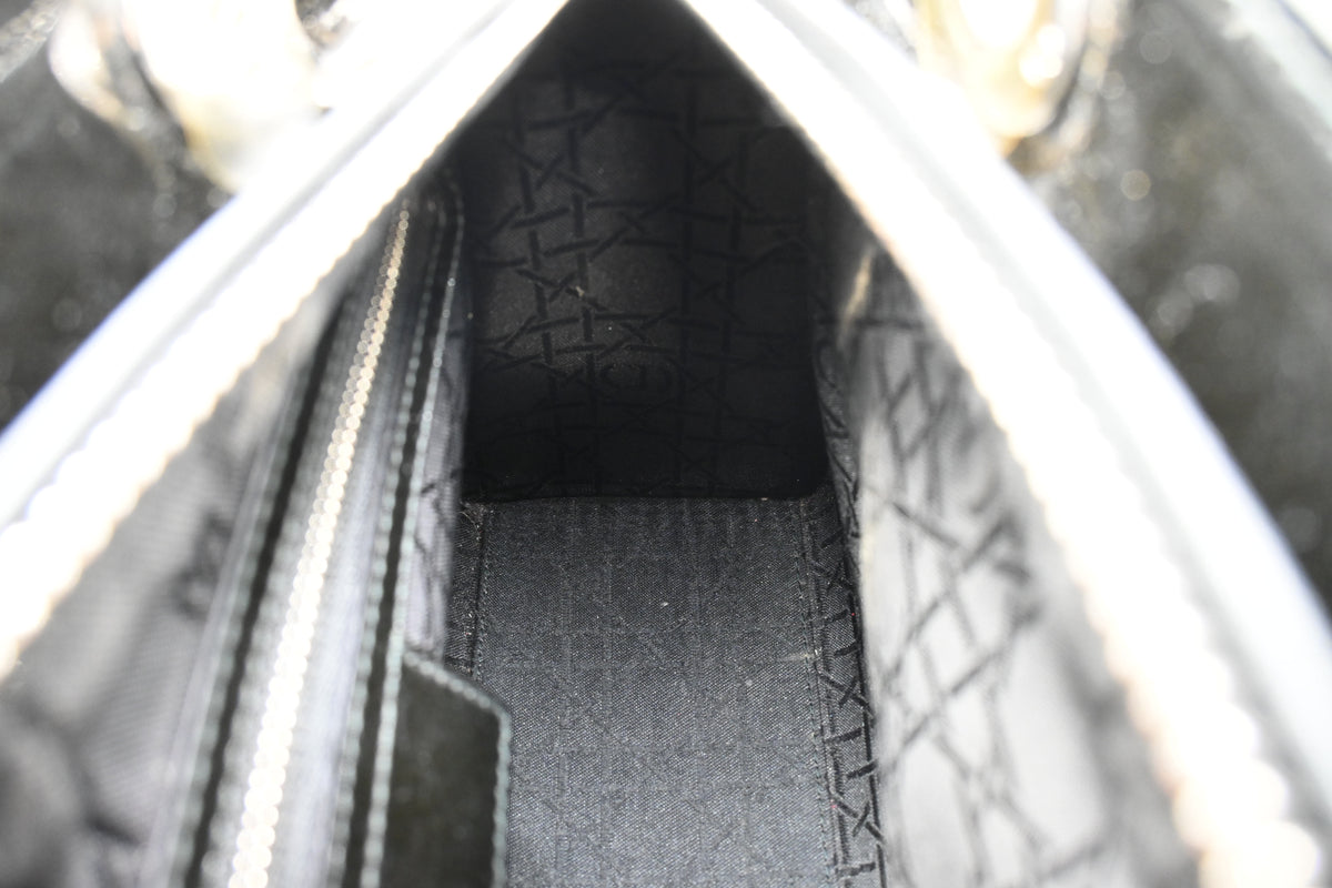 Dior Lady Dior in Black Cannage Patent Leather