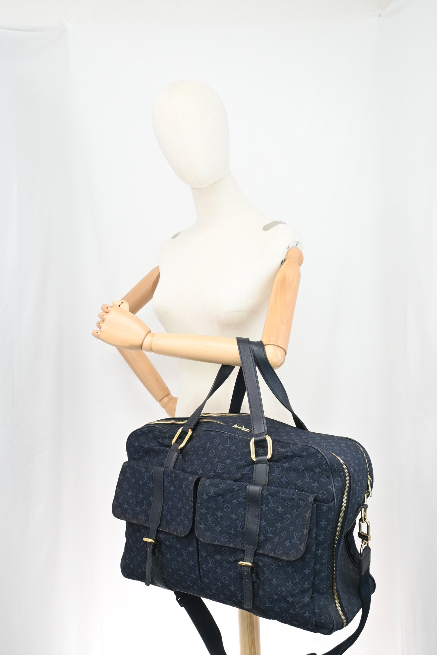 Louis Vuitton Claudine in Dark Blue Minilin Canvas