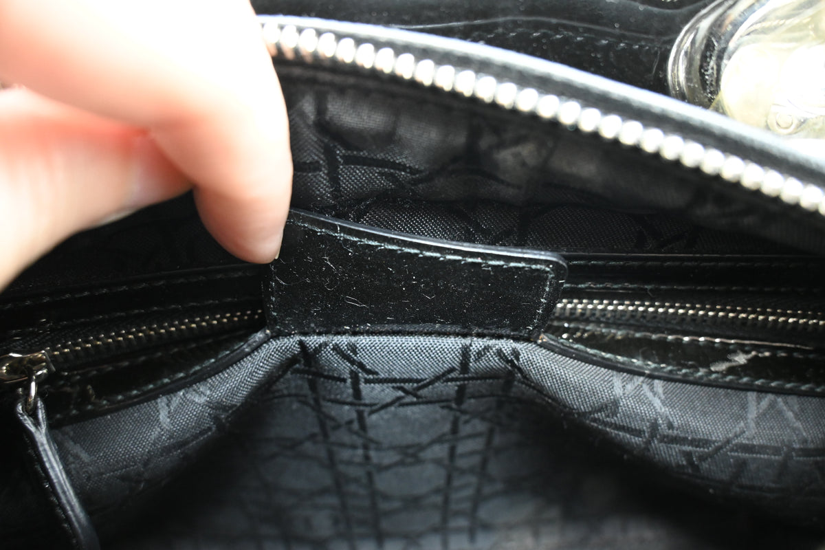 Dior Lady Dior in Black Cannage Patent Leather