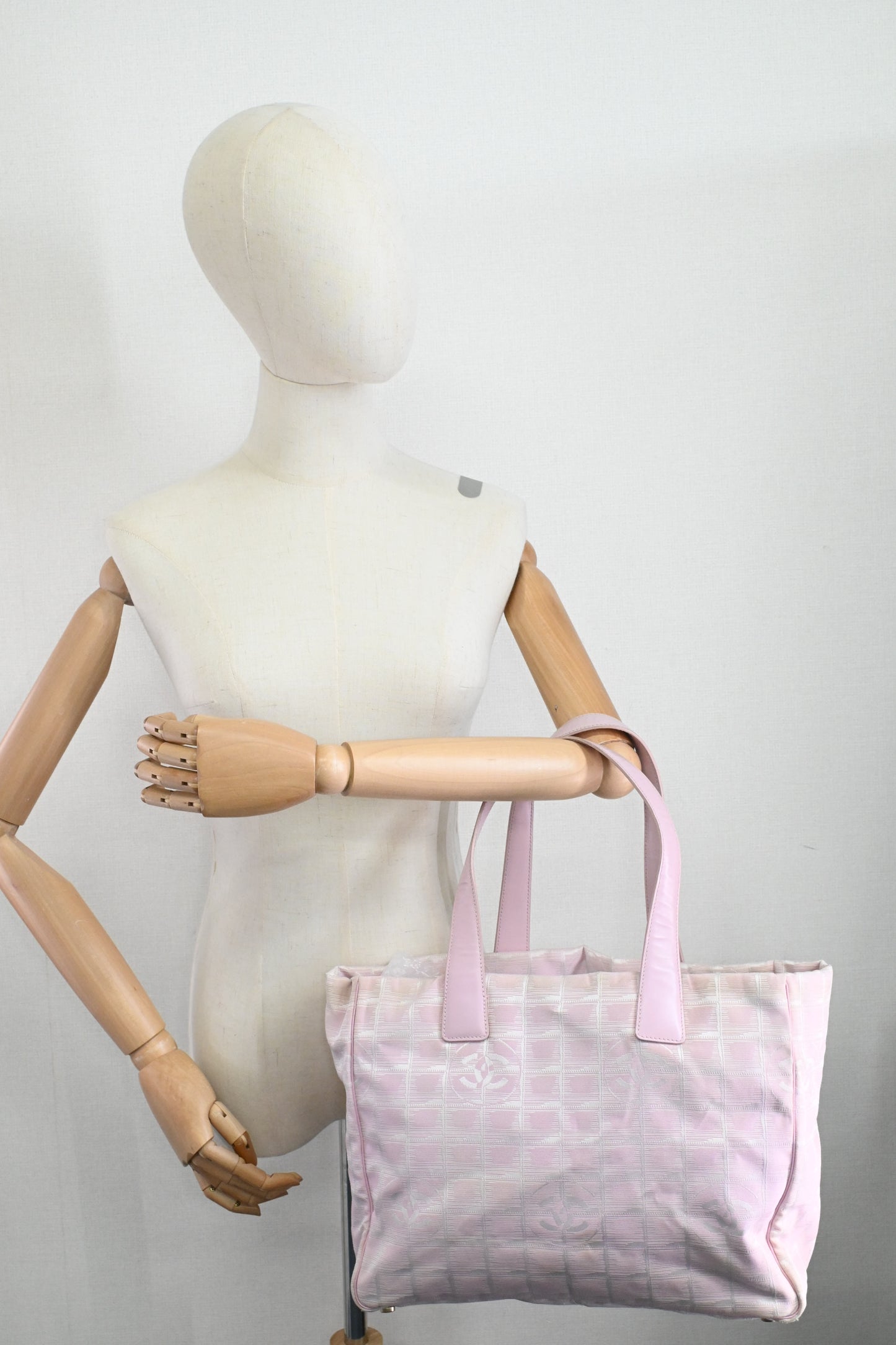 Chanel New Travel Line Tote in Pink Canvas