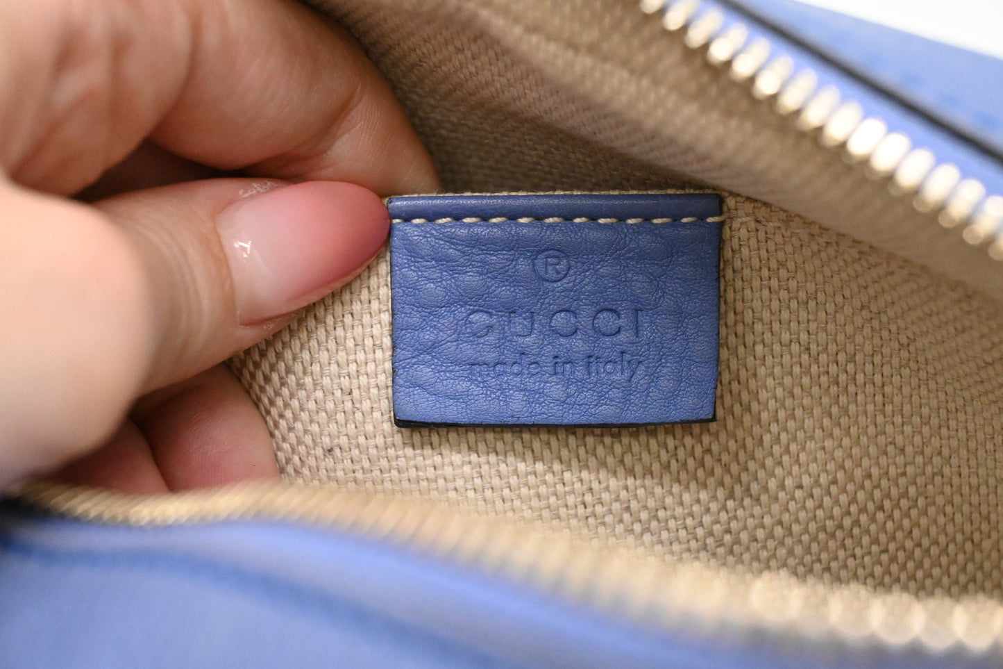 Gucci Soho Disco Crossbody Bag in Periwinkle Leather