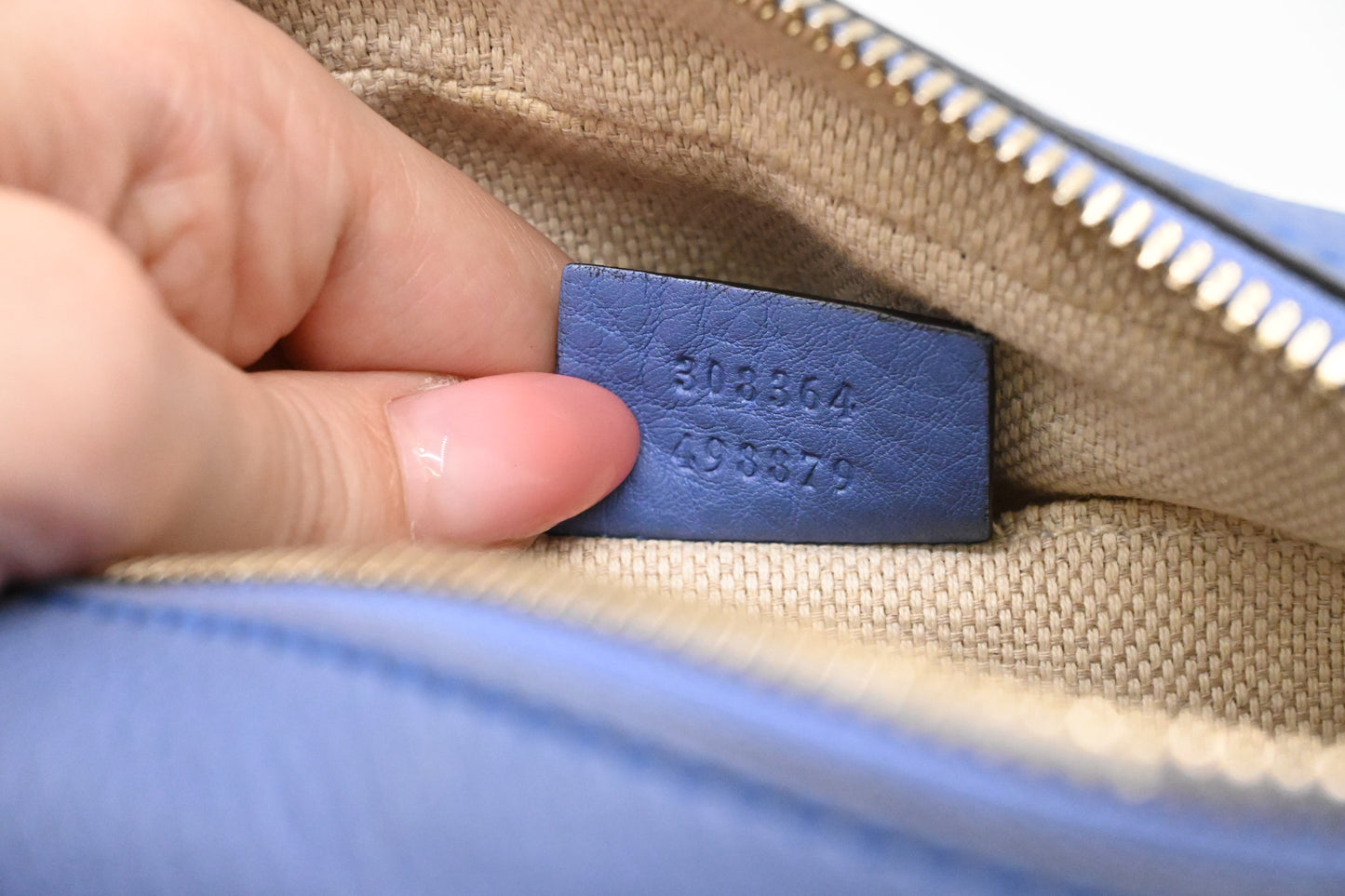 Gucci Soho Disco Crossbody Bag in Periwinkle Leather