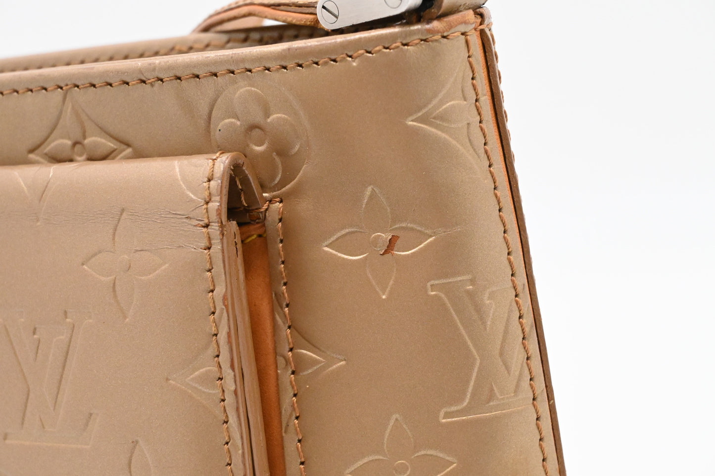 Louis Vuitton Allston in Champagne Gold Matte Leather