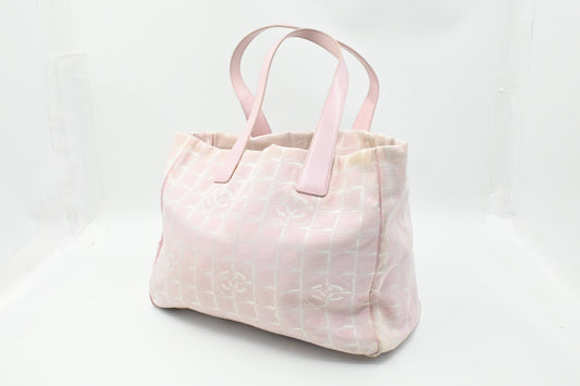 Chanel New Travel Line Tote in Pink Canvas