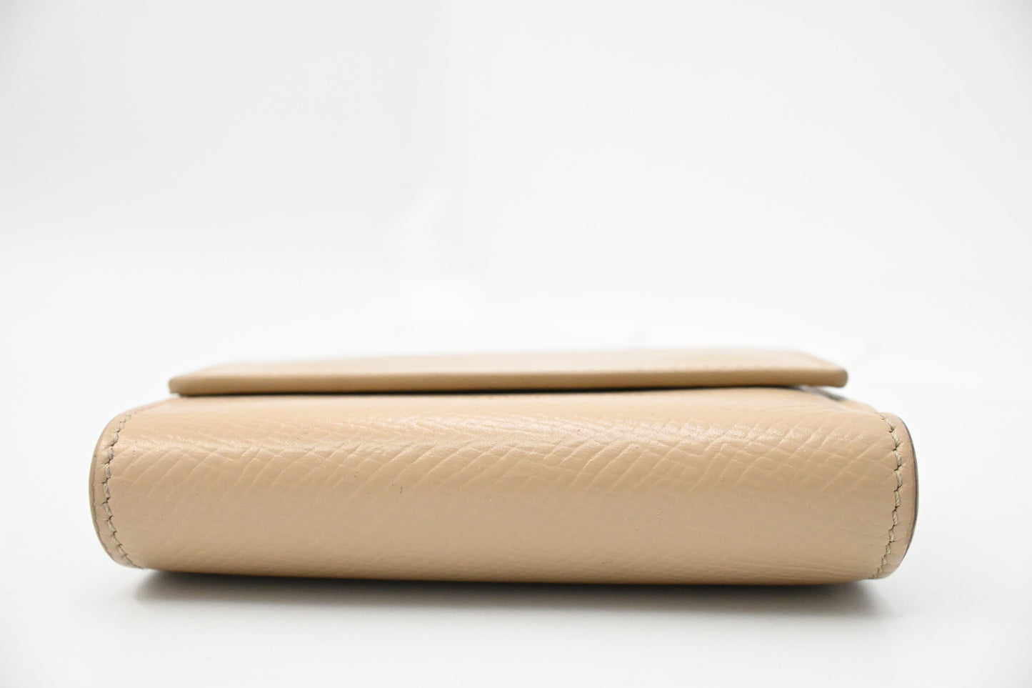 Celine Compact Wallet in Beige Leather