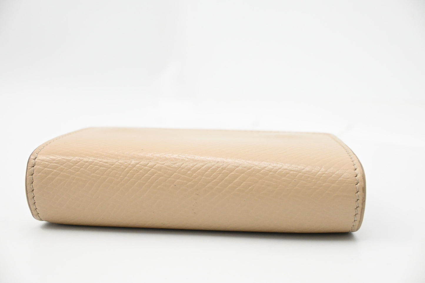 Celine Compact Wallet in Beige Leather