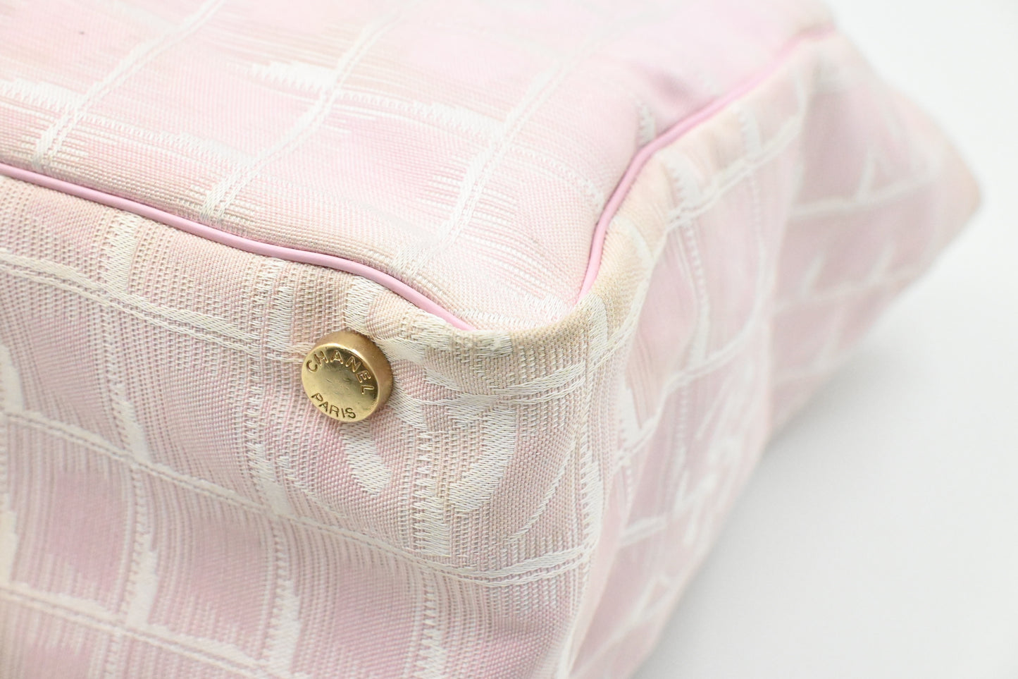 Chanel New Travel Line Tote in Pink Canvas