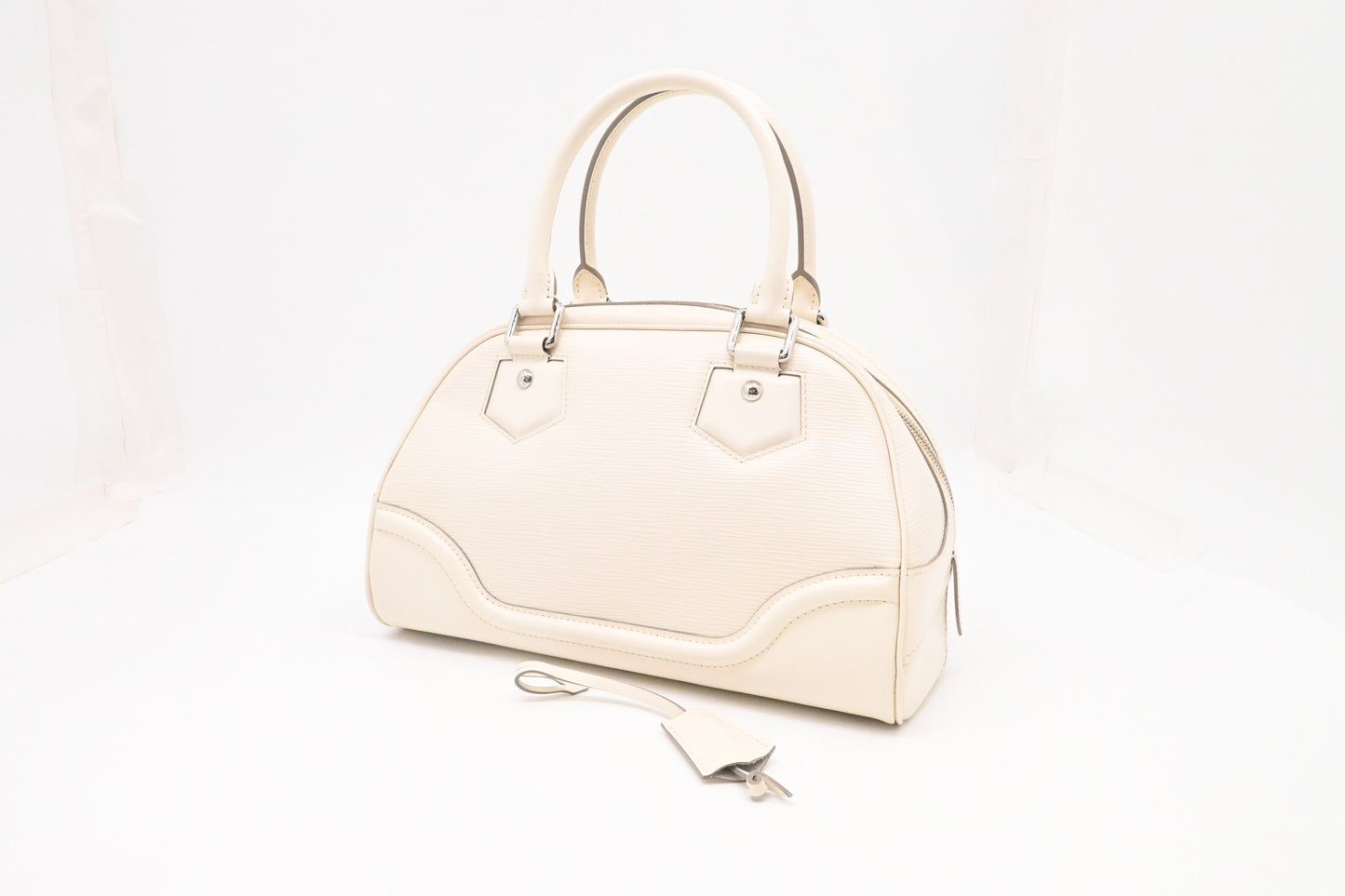 Louis Vuitton Bowling Montaigne PM in White Epi Leather