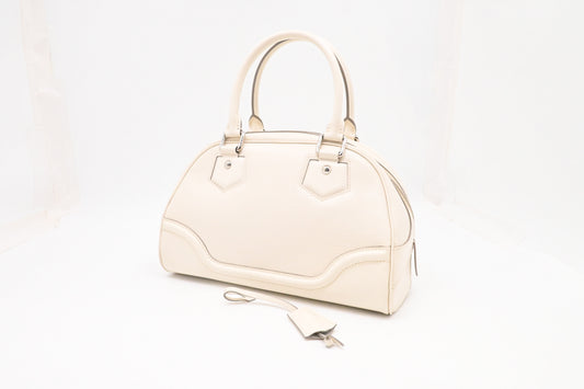 Louis Vuitton Bowling Montaigne PM in White Epi Leather