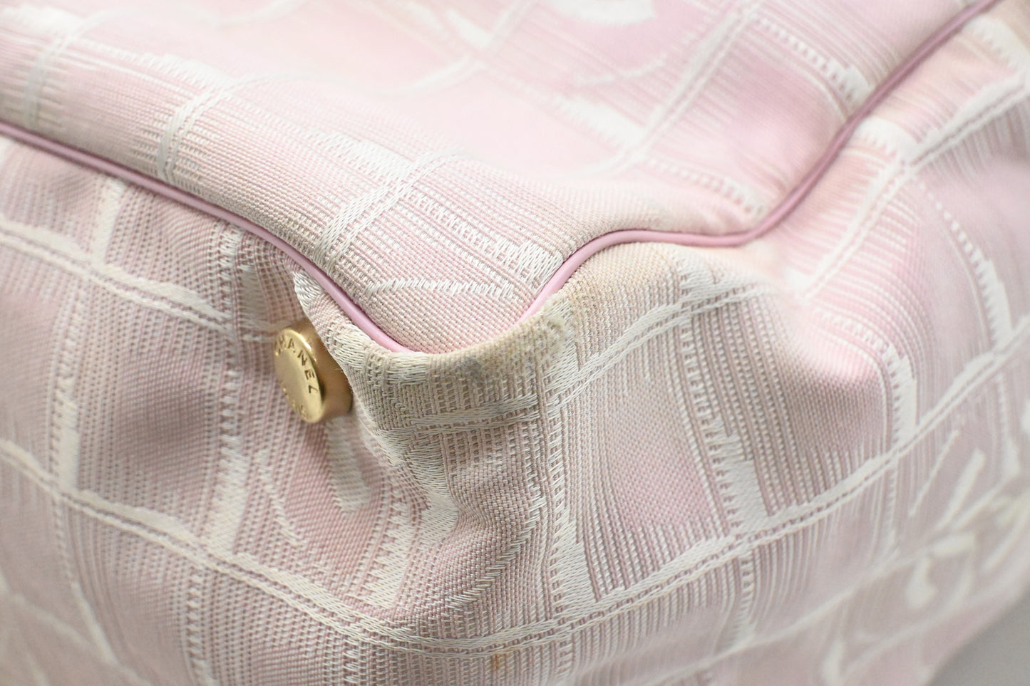 Chanel New Travel Line Tote in Pink Canvas