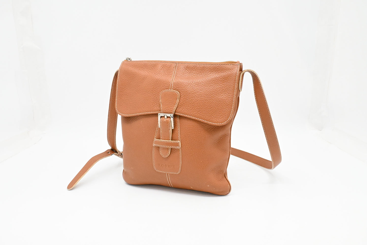 Loewe Crossbody in Tan Brown Leather