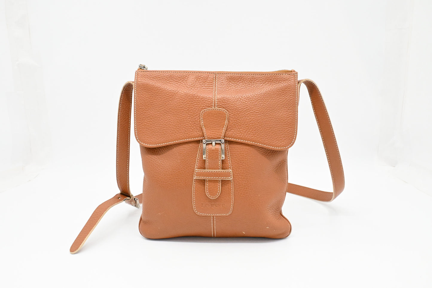 Loewe Crossbody in Tan Brown Leather