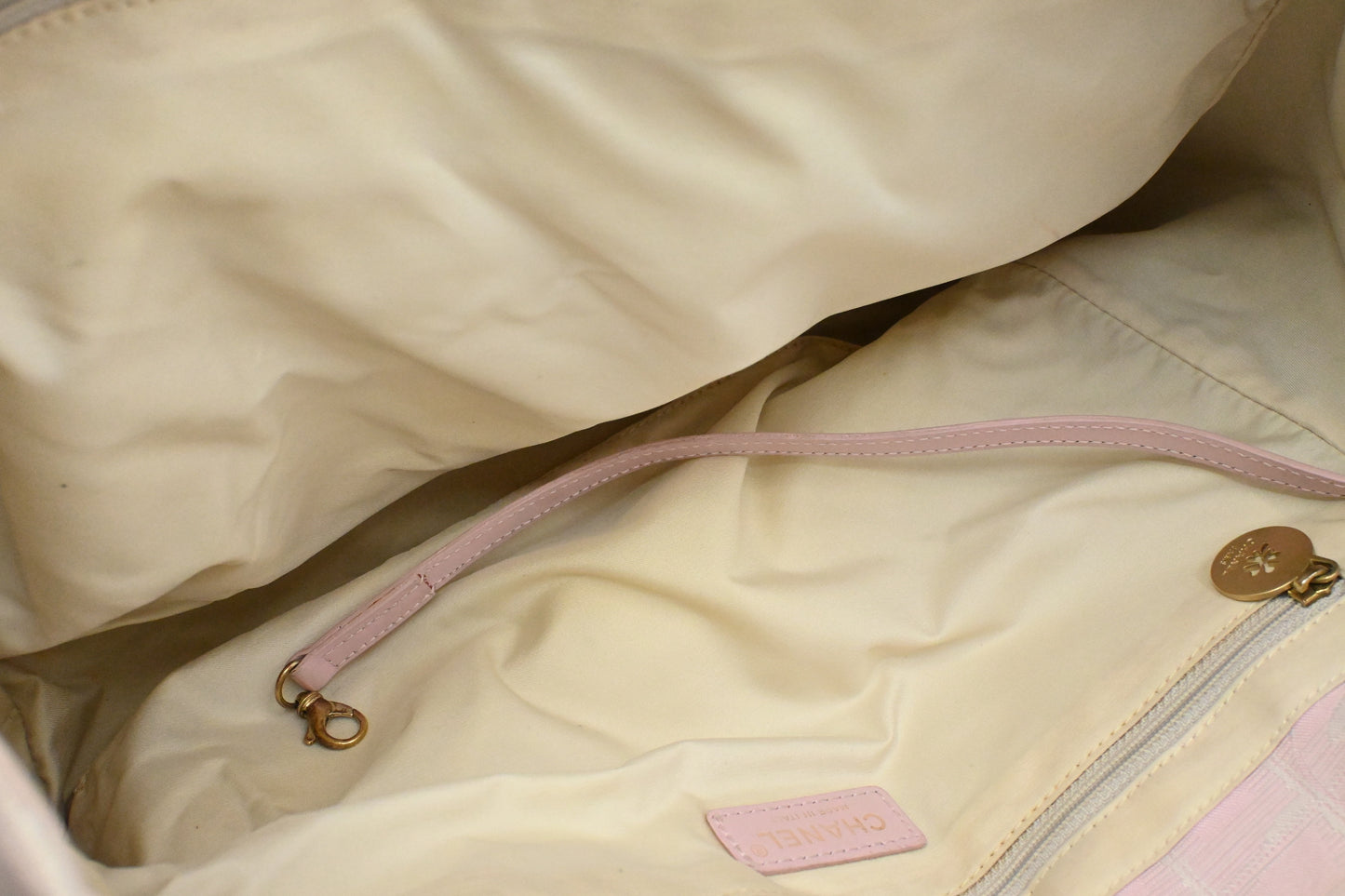 Chanel New Travel Line Tote in Pink Canvas
