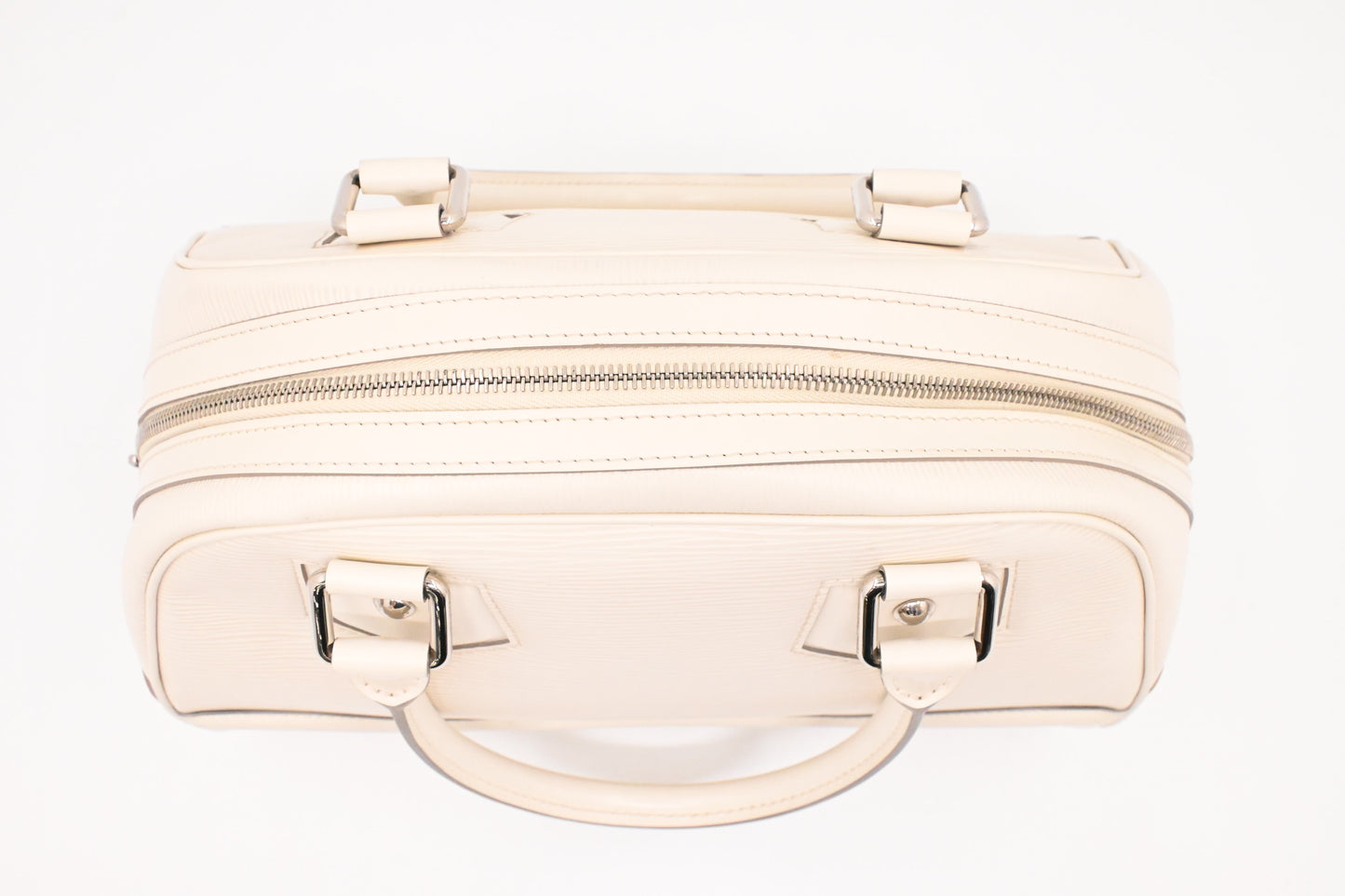 Louis Vuitton Bowling Montaigne PM in White Epi Leather