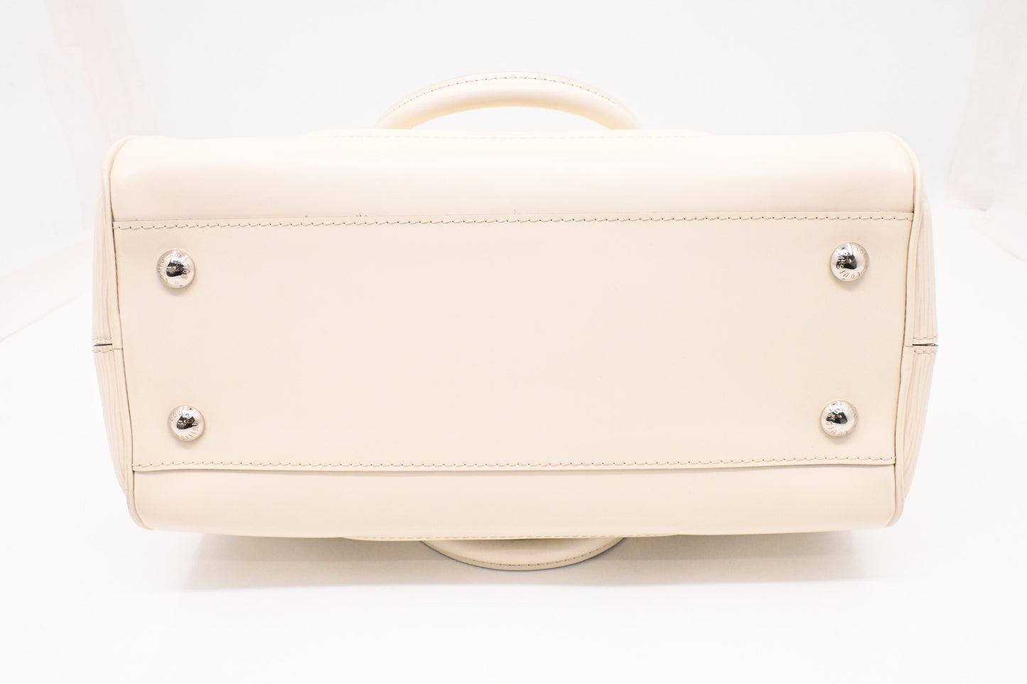 Louis Vuitton Bowling Montaigne PM in White Epi Leather